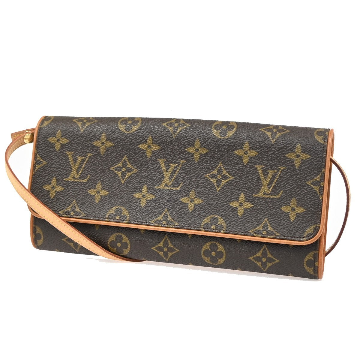 Louis Vuitton Twin Handbag Monogram Canvas Brown Canvas Clutche & Pouche Bag