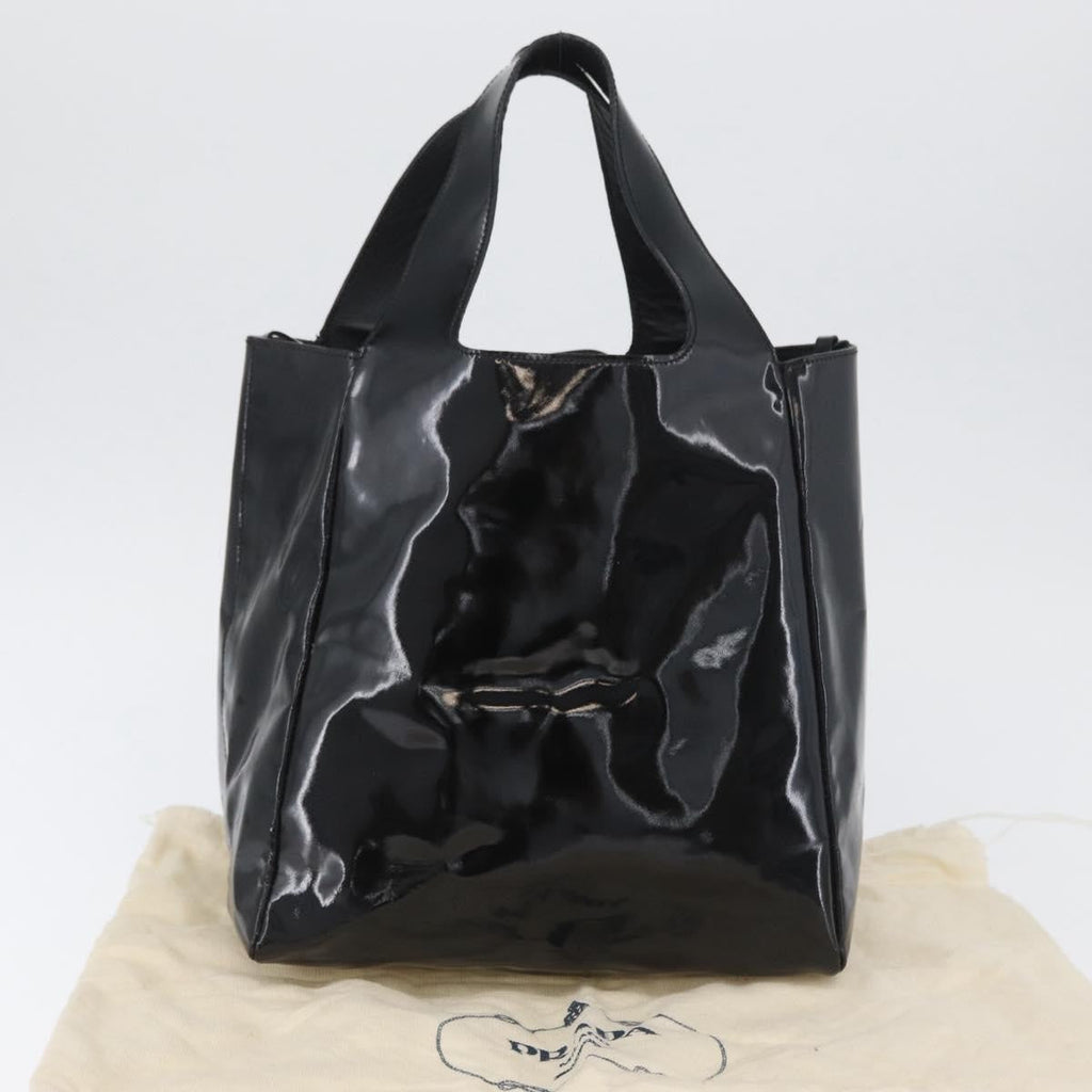 Prada Vintage Handbag Patent Leather Black Patent_Leather Handbag