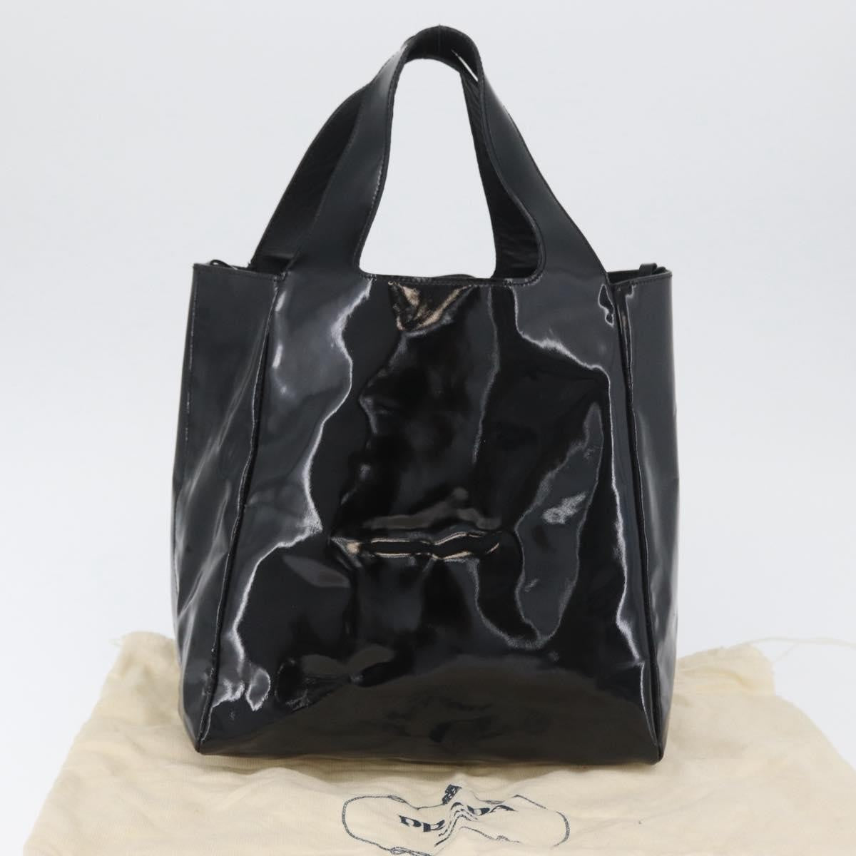 Prada Vintage Handbag Patent Leather Black Patent_Leather Handbag