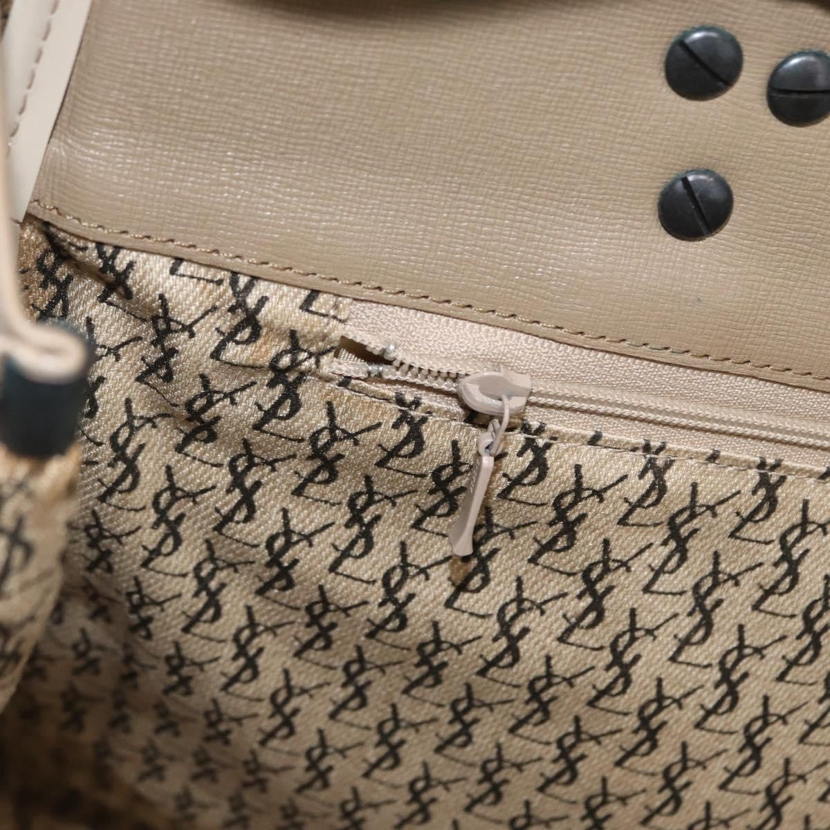 Saint Laurent Vintage Handbag Pvc Leather Gray Pvc Handbag (Pre-Owned)