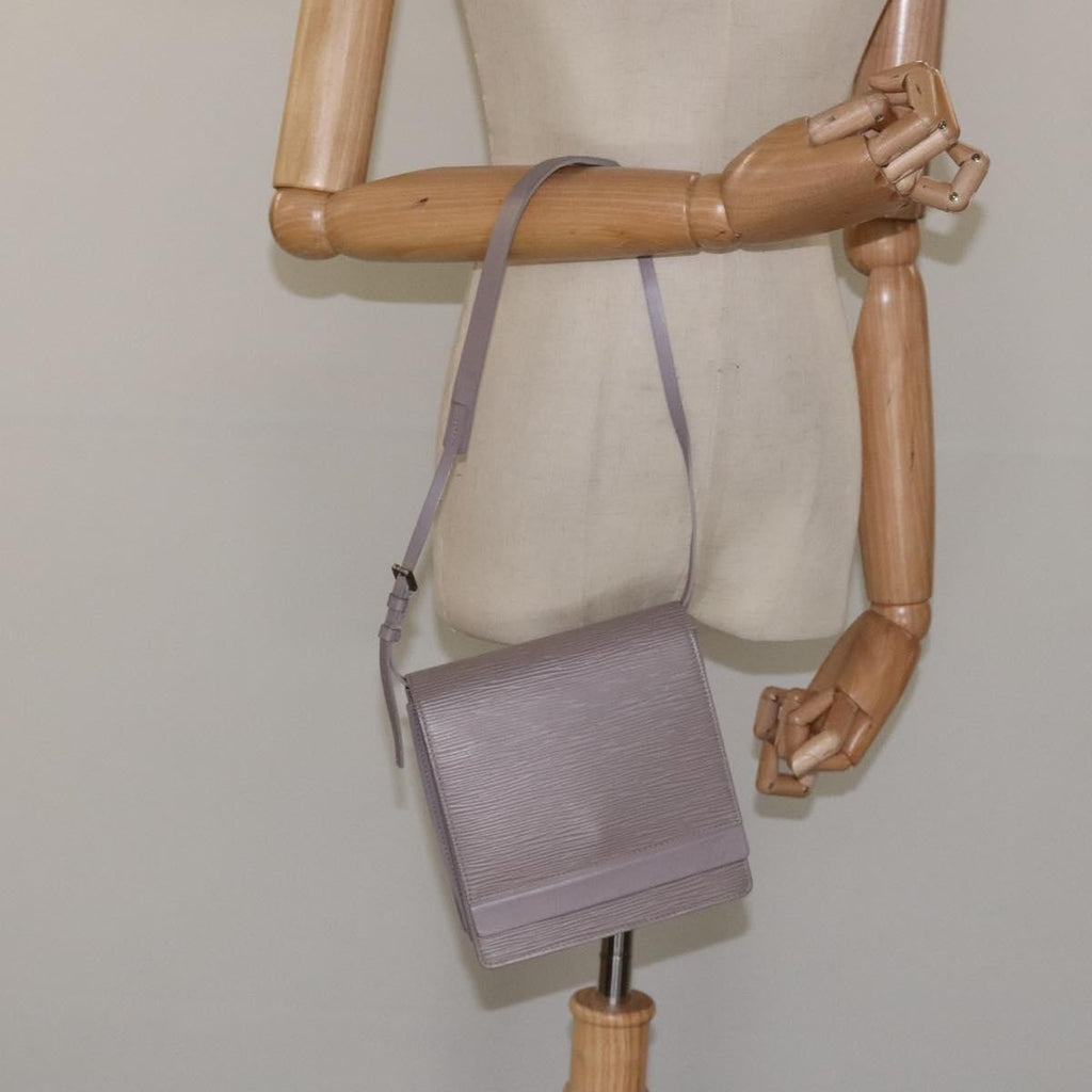 Louis Vuitton Biarritz Shoulder Bag Epi Leather Gray Leather Shoulder Bag