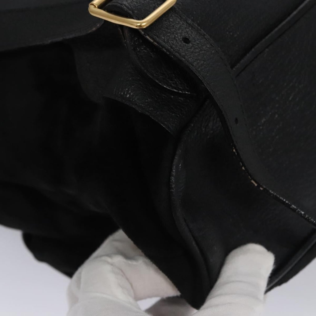 Gucci Vintage Bamboo Backpack Suede Black Suede Backpack Bag (Pre-Owned)