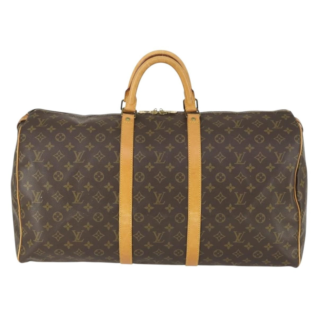 Louis Vuitton Keepall Bag Monogram Canvas Brown Canvas Travel Bag