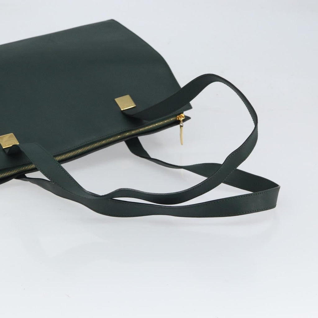 Celine Tote Bag Leather Green Leather Tote Bag Bag
