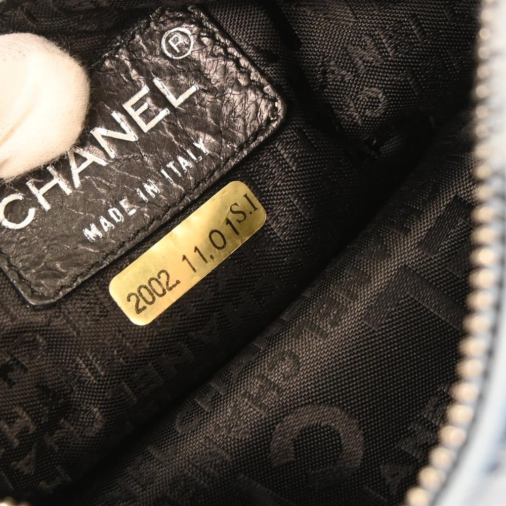 Chanel Chain Hobo Lapin Fur Blue Fur Handbag