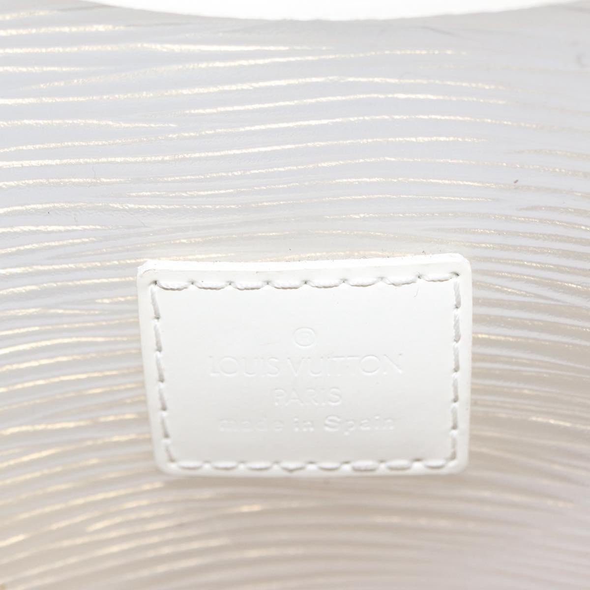 Louis Vuitton Plage Lagoon Bay Handbag Vinyl Epi Leather White Leather Handbag