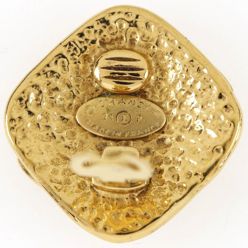 Chanel Vintage Cc Clip-On Earrings Metal Gold Gold_Plated Earrings Jewelry