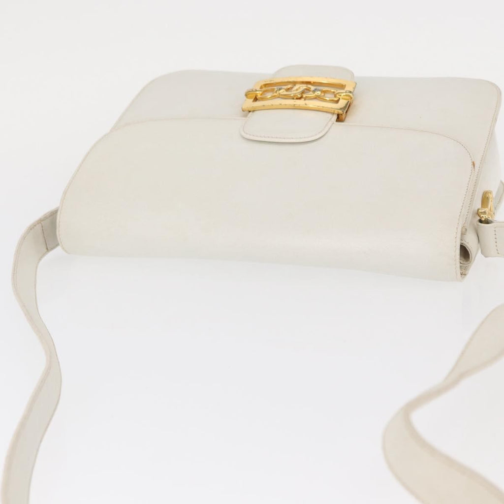 Celine Vintage Shoulder Bag Leather White Leather Shoulder Bag Bag