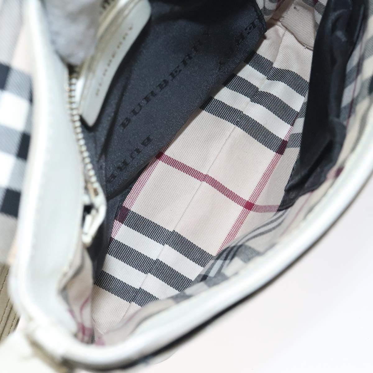 Burberry Flap Shoulder Bag Leather White Leather Shoulder Bag