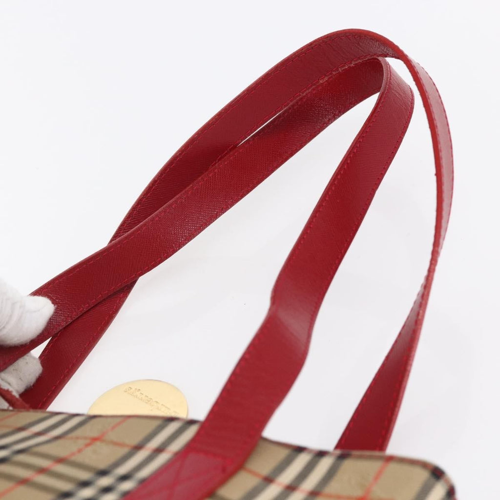 Burberry Nova Check Tote Canvas Check Pattern Beige Canvas Tote Bag