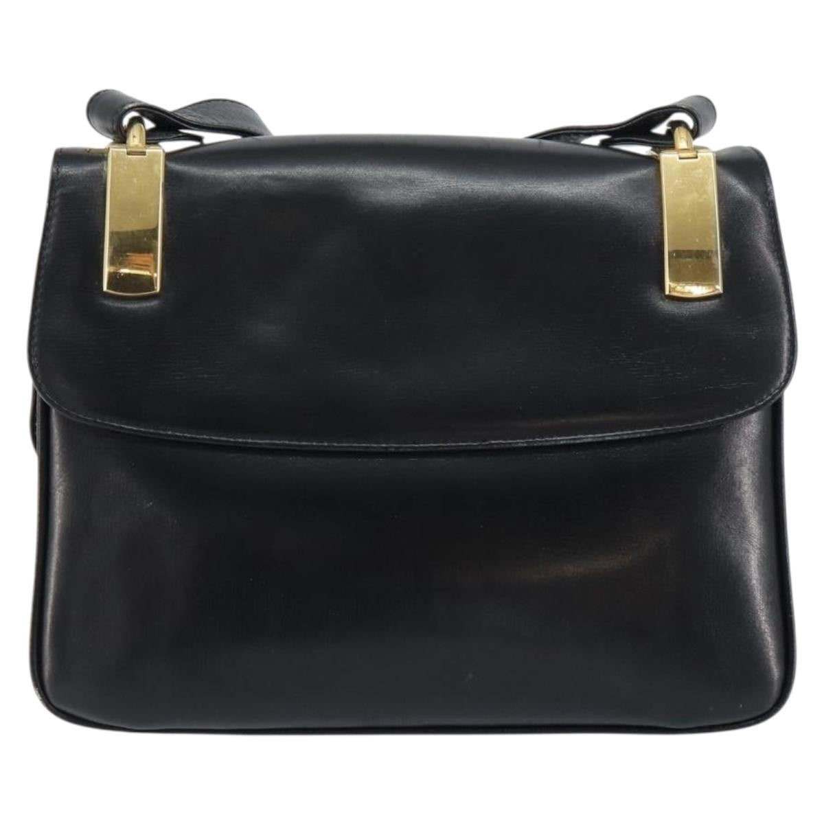 Celine Horse Carriage Shoulder Bag Leather Black Leather Shoulder Bag Bag