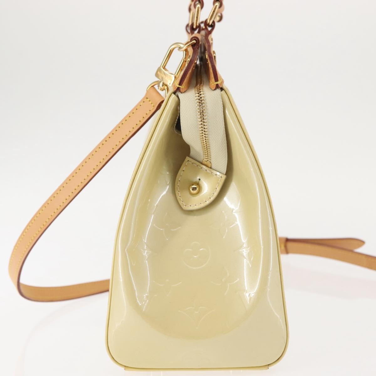 Louis Vuitton Brea Handbag Monogram Vernis Beige Patent_Leather Bag