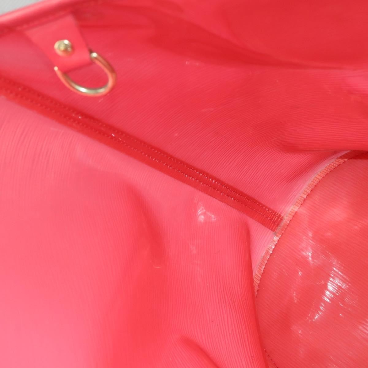 Louis Vuitton Plage Lagoon Bay Handbag Vinyl Epi Leather Red Plastic Tote Bag
