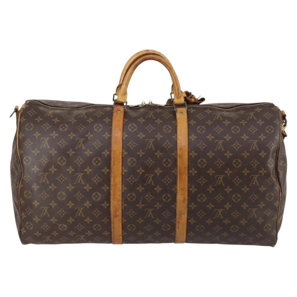 Louis Vuitton Keepall Bandouliere Bag Monogram Canvas Brown Canvas Travel Bag