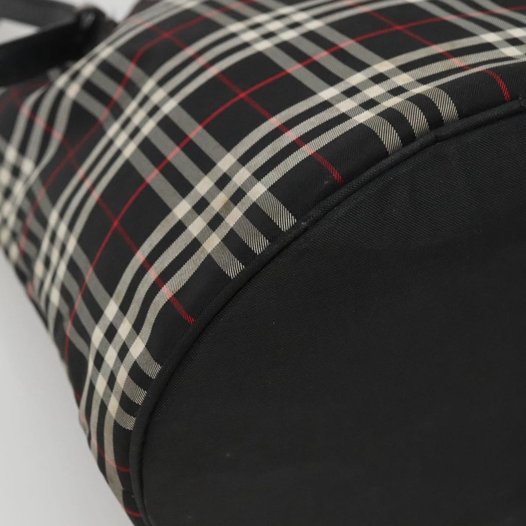Burberry Nova Check Blue Label Nylon Black Nylon Tote Bag