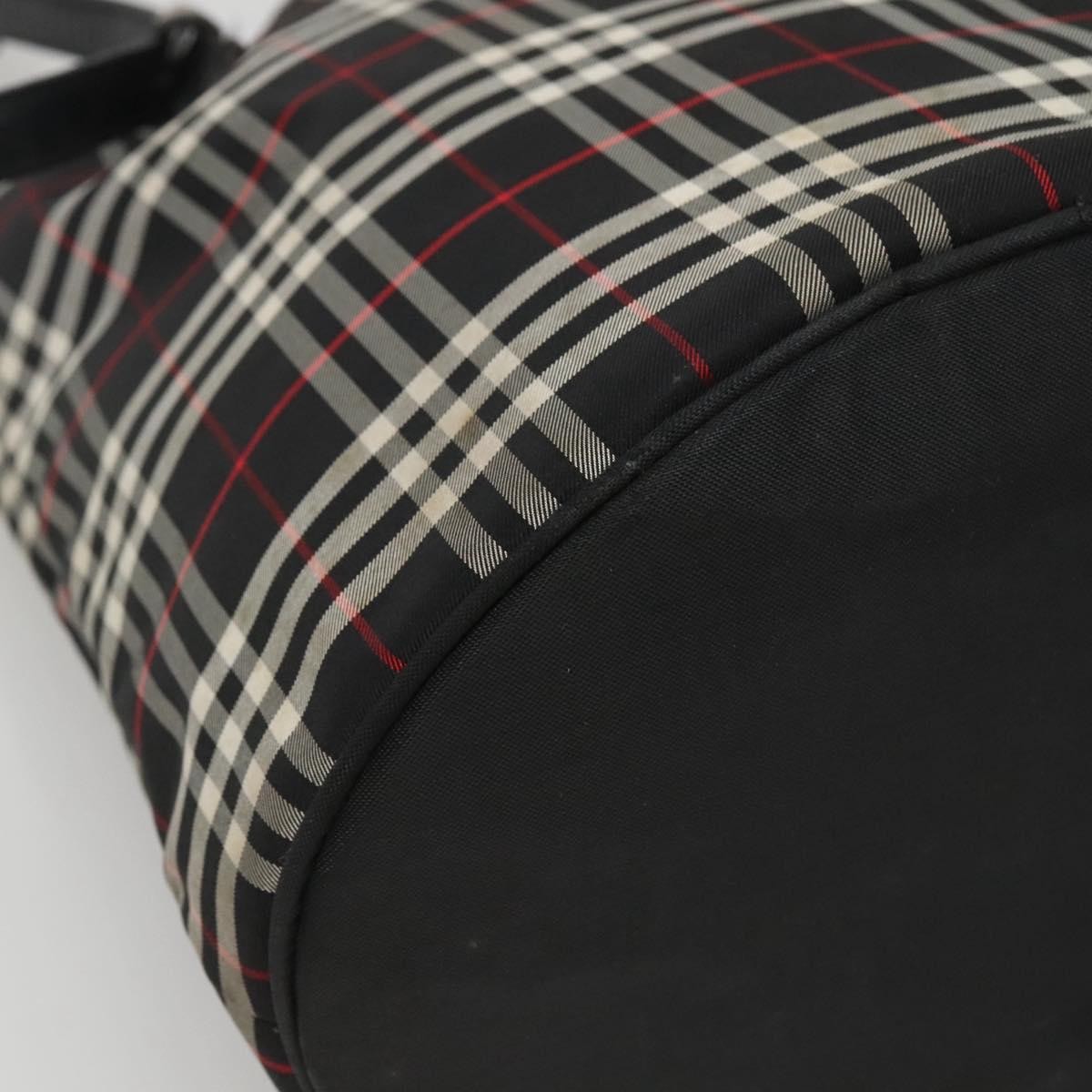 Burberry Nova Check Blue Label Nylon Black Nylon Tote Bag