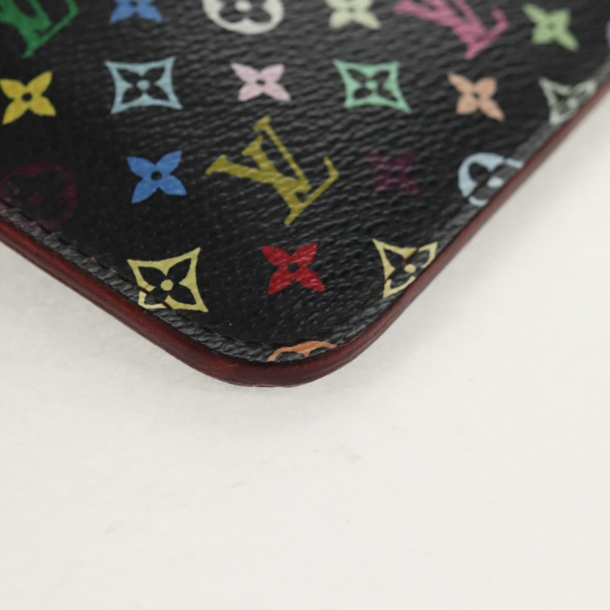 Louis Vuitton Pochette Clés Nm Monogram Multicolor Canvas Black Canvas Wallets Accessory