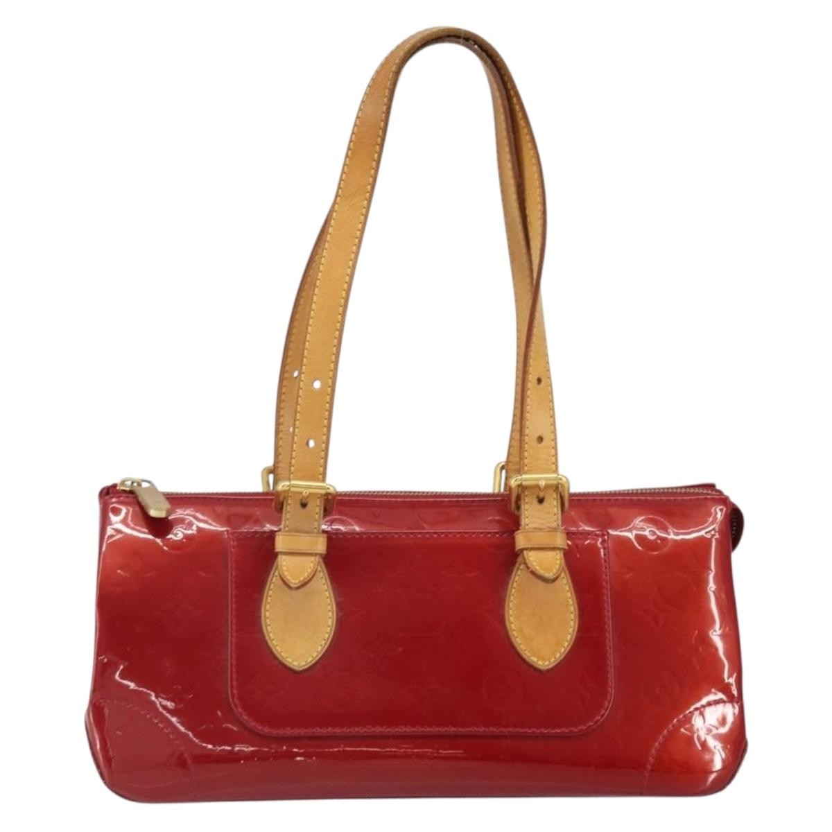Louis Vuitton Rosewood Avenue Handbag Monogram Vernis Red Patent_Leather Handbag
