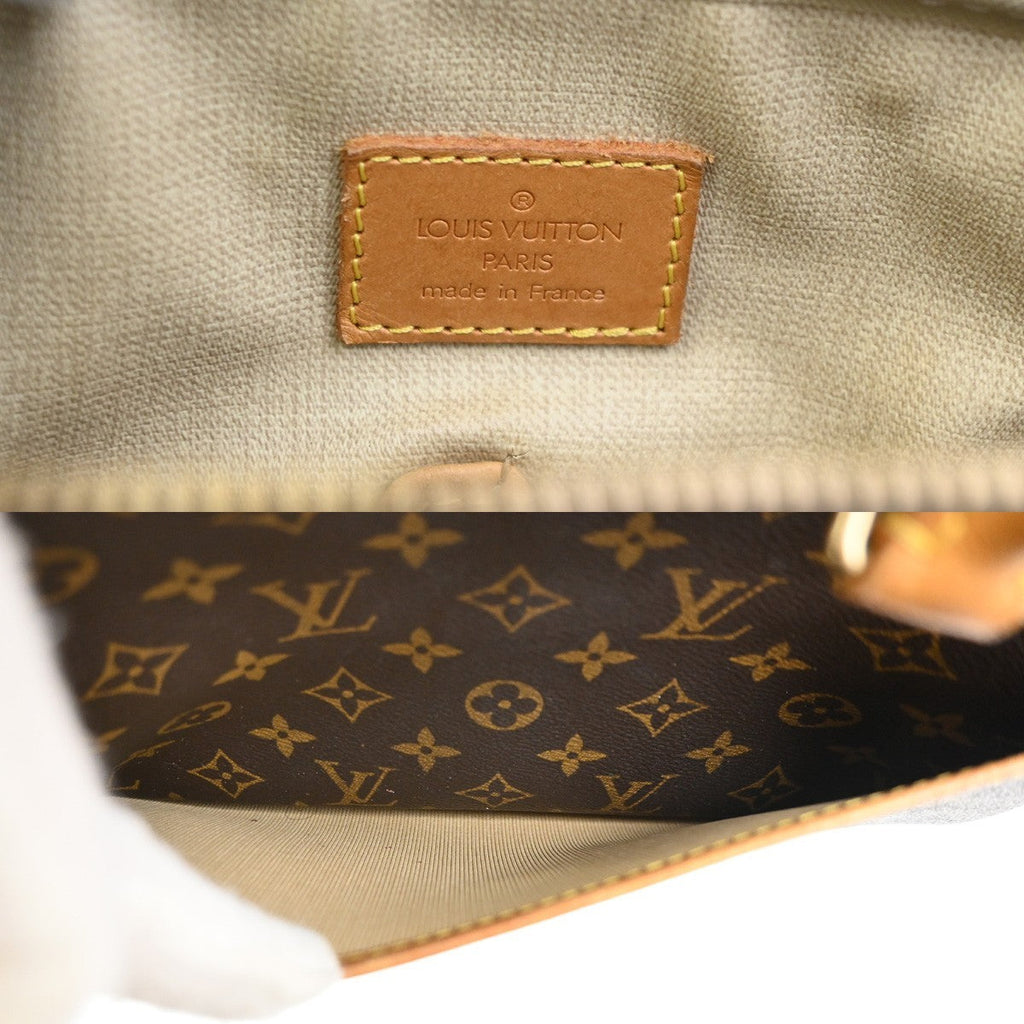 Louis Vuitton Trouville Handbag Monogram Canvas Brown Canvas Handbag