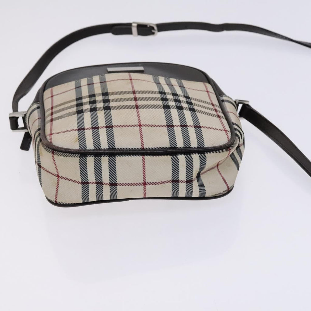Burberry Nova Check Shoulder Bag Canvas And Leather Beige Canvas Shoulder Bag