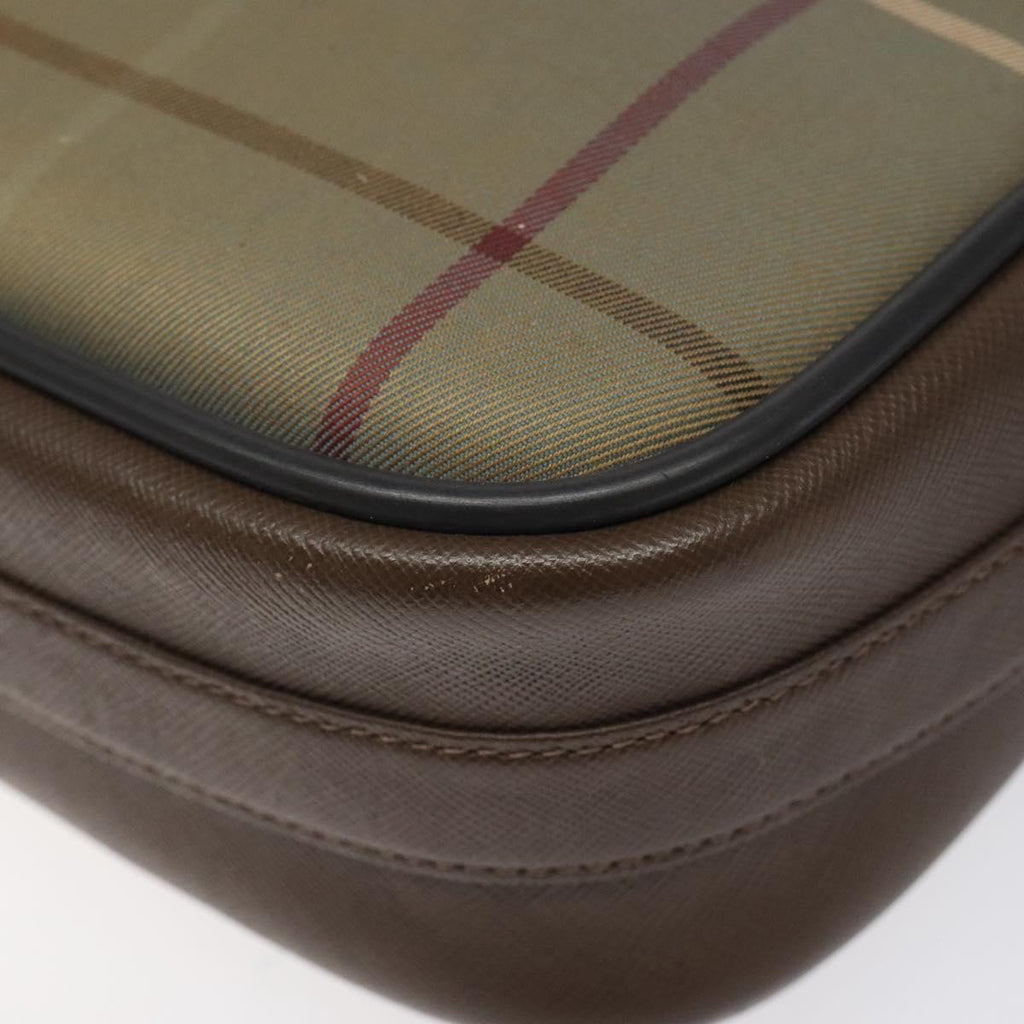 Burberry Nova Check Shoulder Bag Canvas And Leather Beige Canvas Shoulder Bag