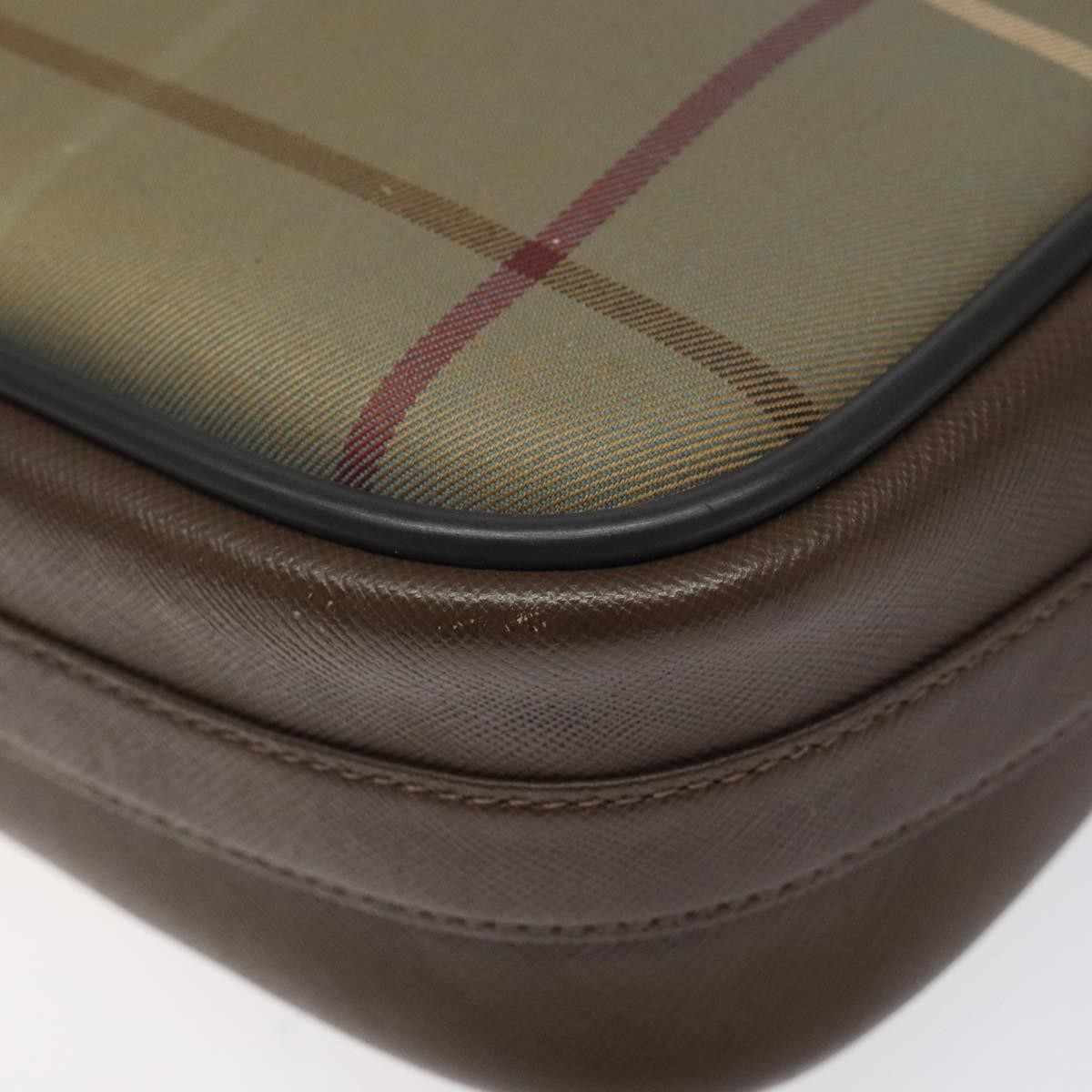 Burberry Nova Check Shoulder Bag Canvas And Leather Beige Canvas Shoulder Bag