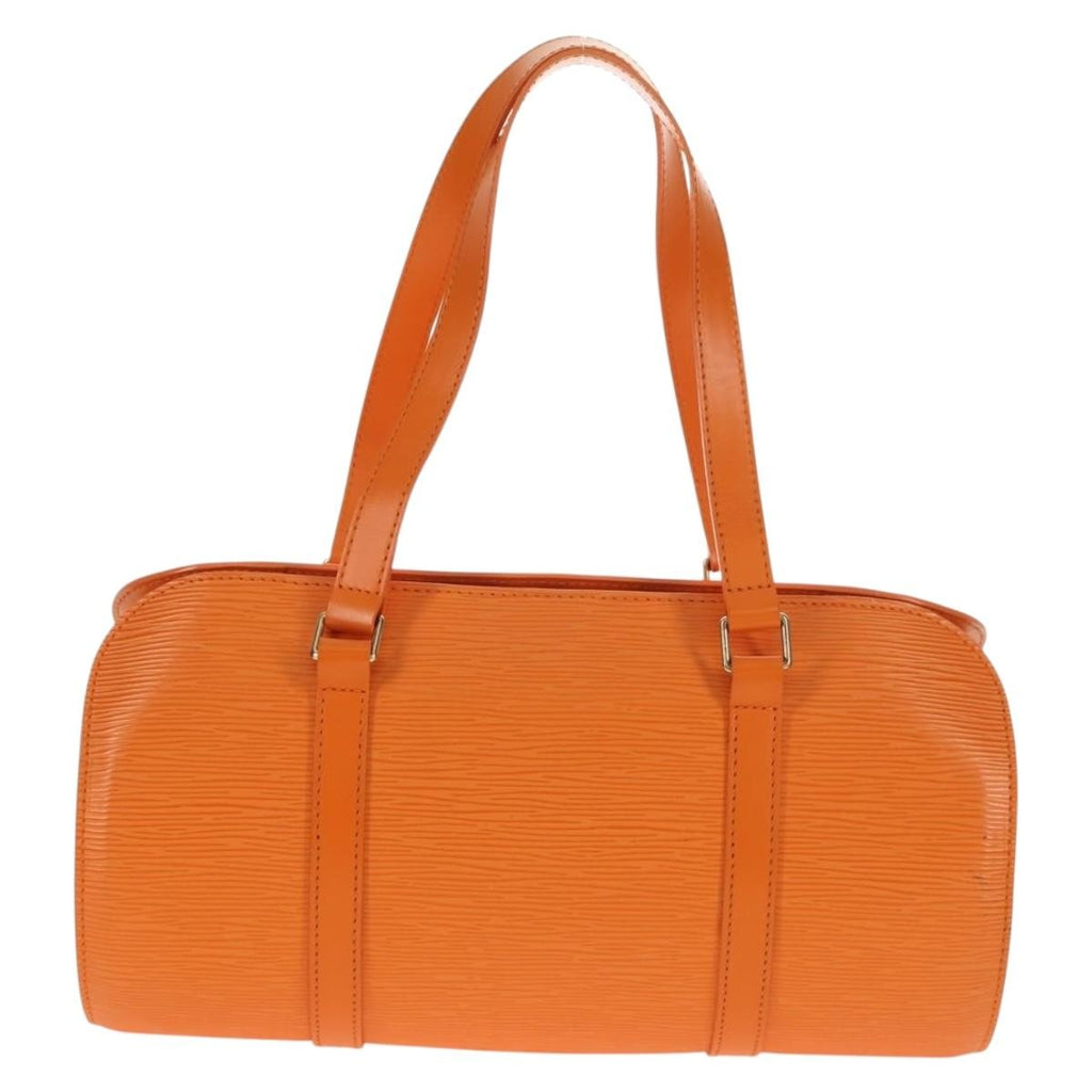 Louis Vuitton Soufflot Handbag Epi Leather Orange Leather Handbag