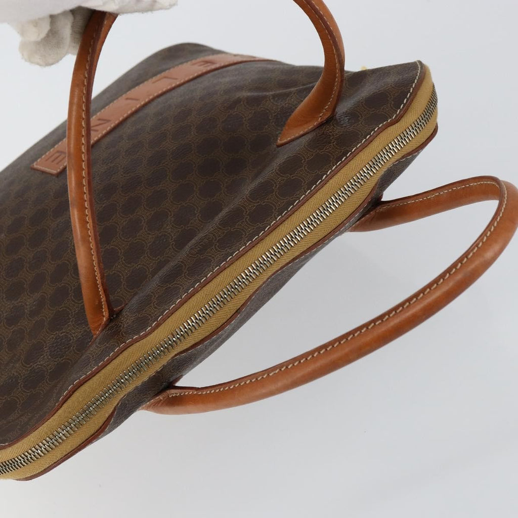 Celine Vintage Macadam Handbag Macadam Brown Canvas Bag