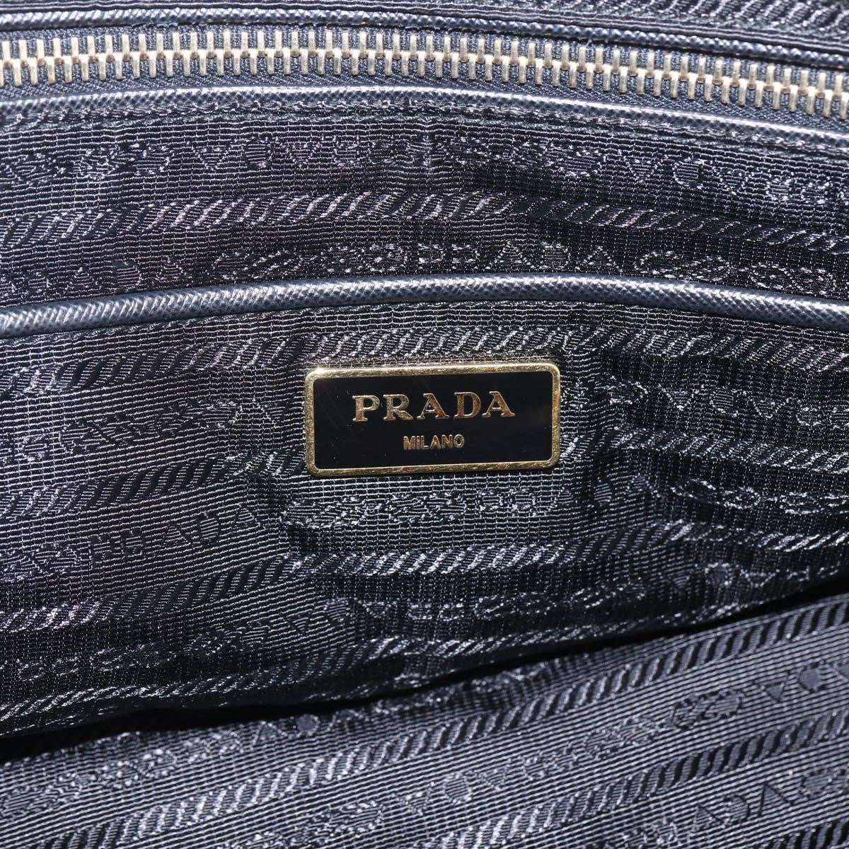 Prada Chain Shoulder Bag Quilted Tessuto Blue Nylon Shoulder Bag Bag