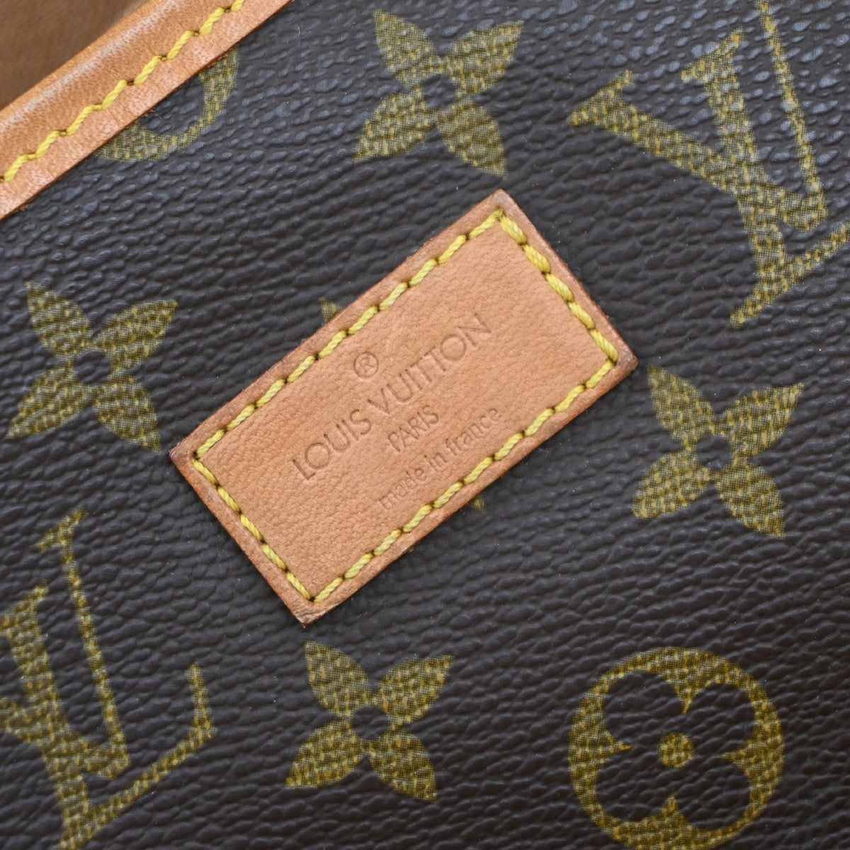 Louis Vuitton Saumur Handbag Monogram Canvas Brown Leather Shoulder Bag