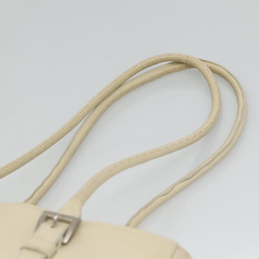 Prada Vintage Shoulder Bag Nylon And Leather White Leather Shoulder Bag Bag