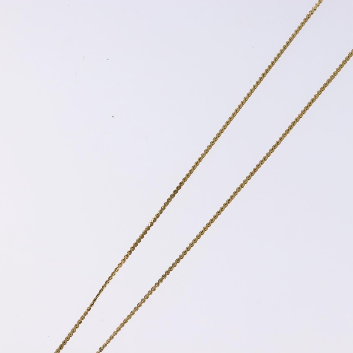 Christian Dior Cd Round Pendant Necklace Metal Gold Metal Jewelry (Pre-Owned)