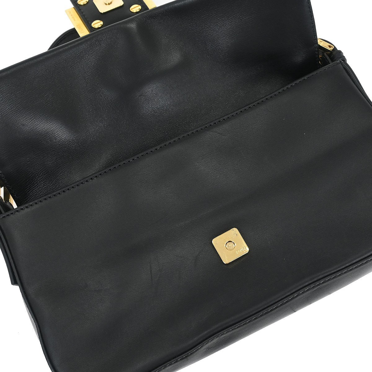 Fendi Baguette Bag Leather Black Leather Shoulder Bag Bag