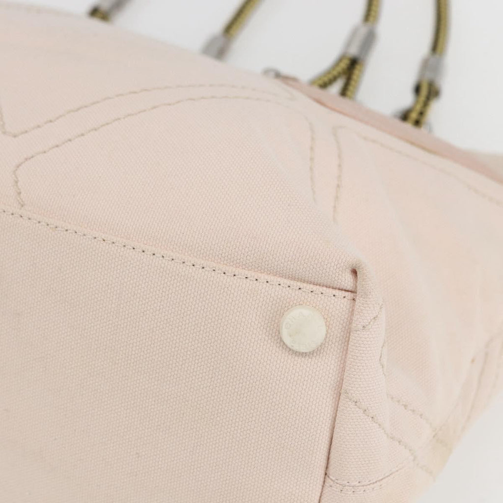 Chanel Vintage Cruise Line No.5 Tote Quilted Canvas Pink Canvas Tote Bag Bag