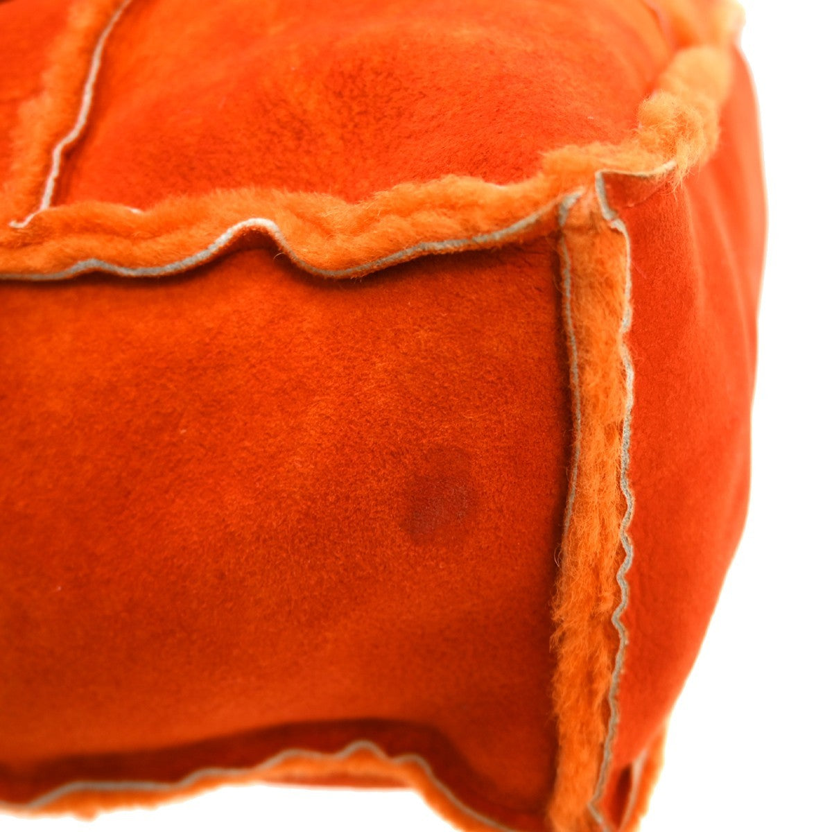 Chanel Flap Shoulder Bag Shearling And Suede Orange Fur Shoulder Bag Bag
