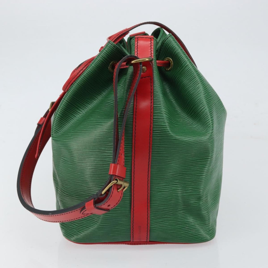 Louis Vuitton Bicolor Petit Noe Handbag Epi Leather Green Leather Shoulder Bag