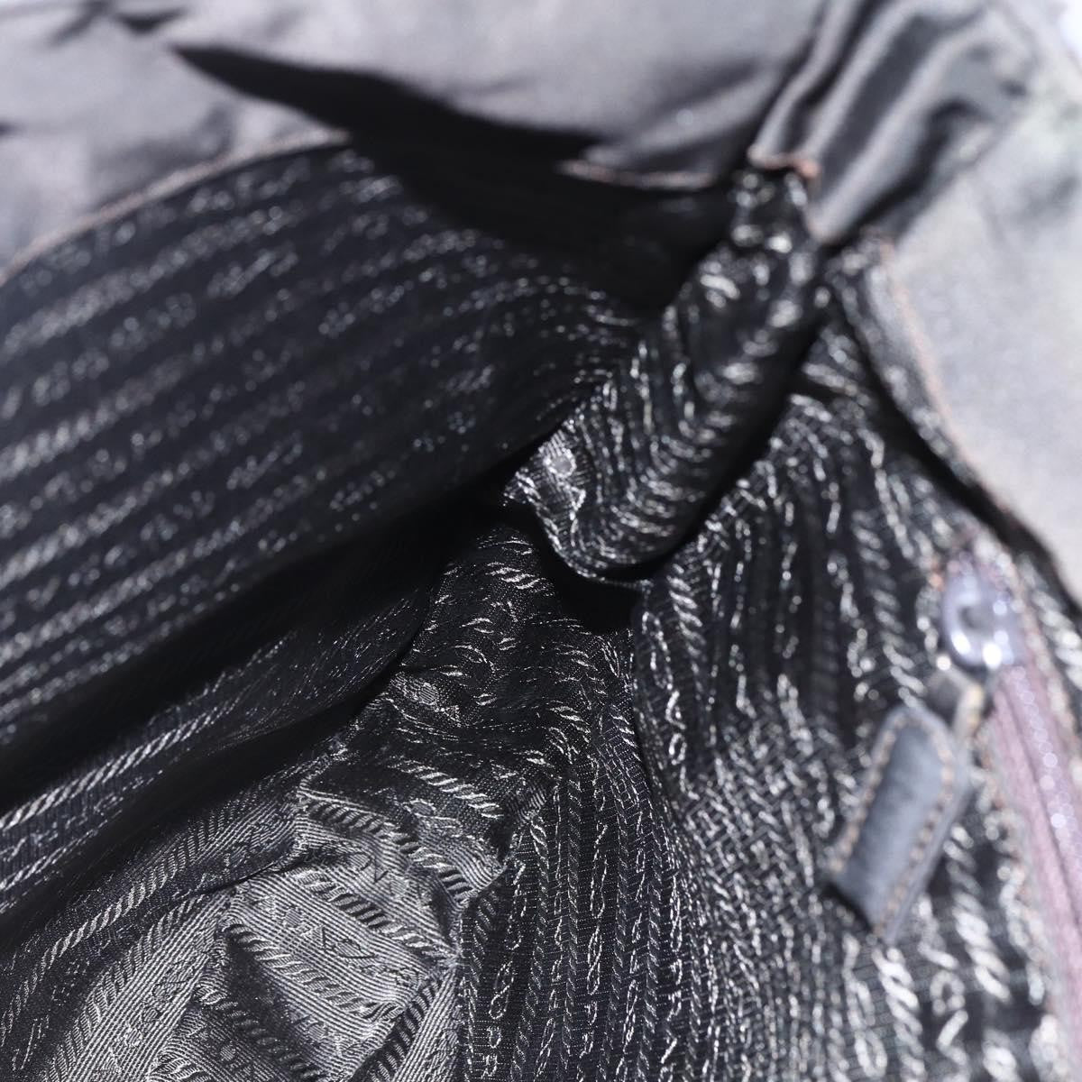 Prada Resin Chain Shoulder Bag Nylon Brown Nylon Shoulder Bag Bag