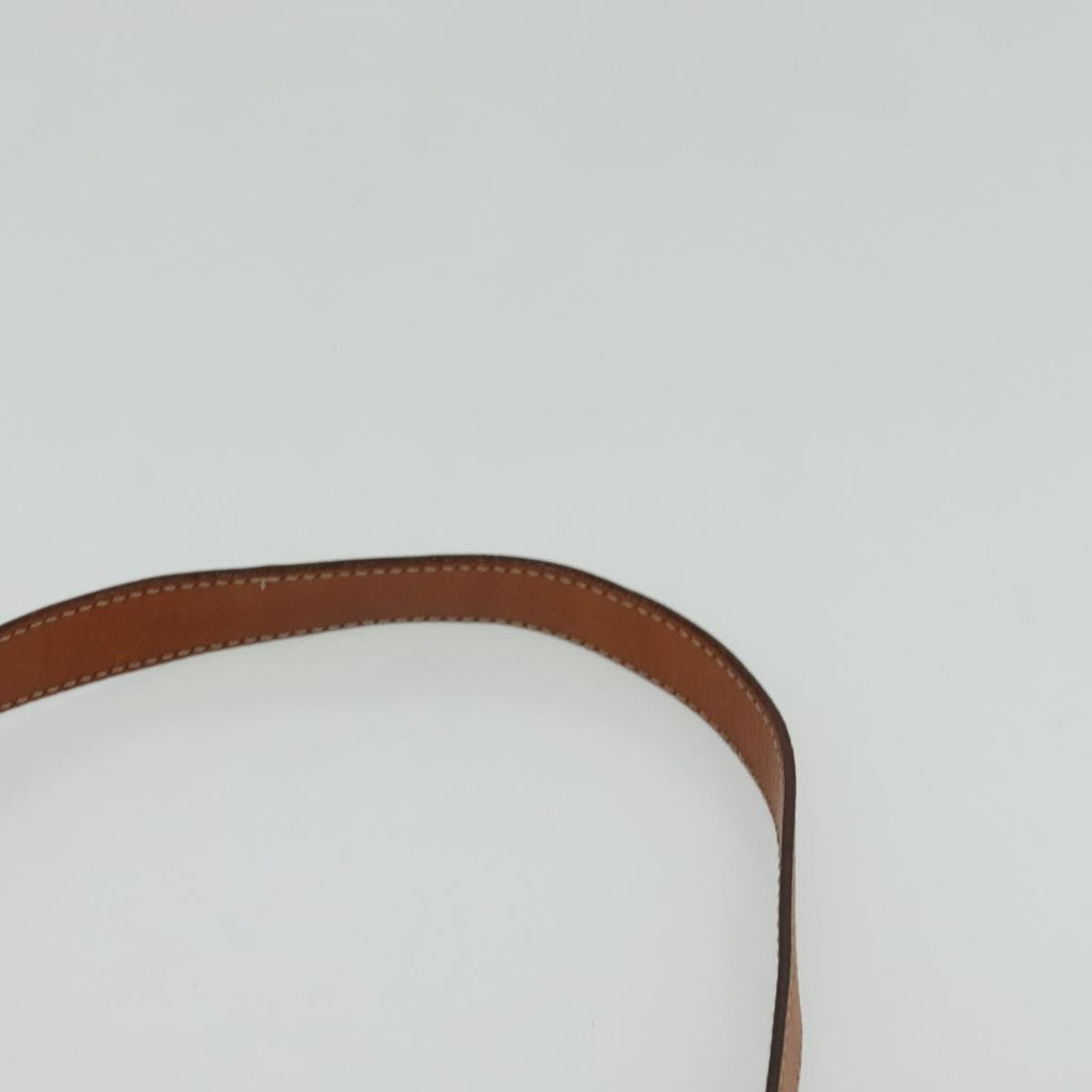 Celine Vintage Macadam Circle Logo Shoulder Bag Canvas And Leather Brown Canvas Shoulder Bag Bag