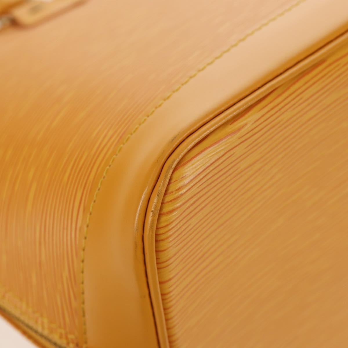 Louis Vuitton Alma Handbag Epi Leather Yellow Leather Handbag