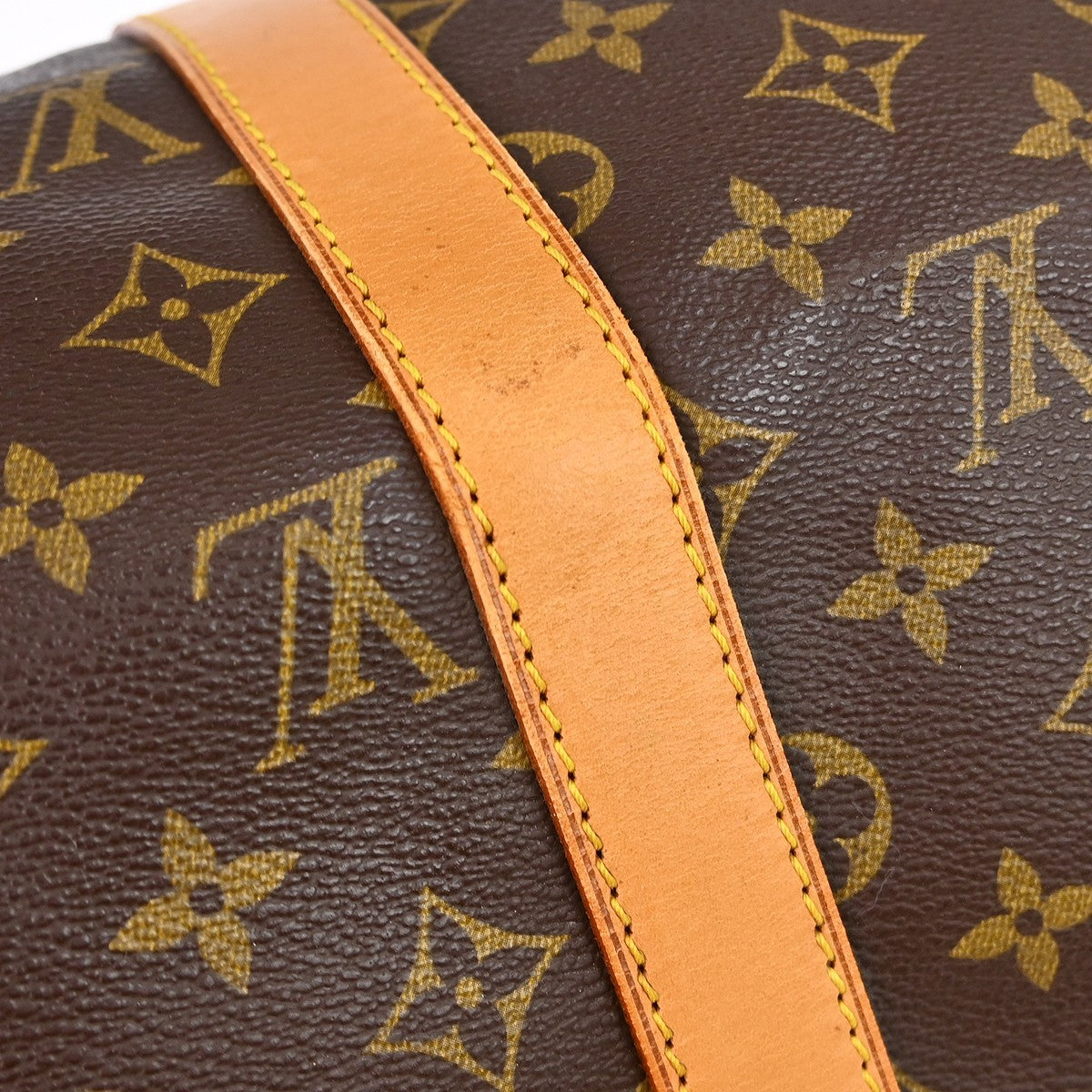 Louis Vuitton Keepall Bandouliere Bag Monogram Canvas Brown Canvas Handbag