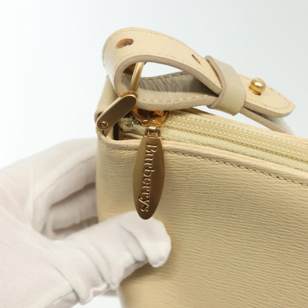 Burberry Shoulder Bag Leather Beige Leather Shoulder Bag