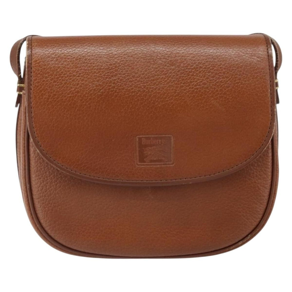 Burberry Vintage Shoulder Bag Leather Brown Leather Shoulder Bag