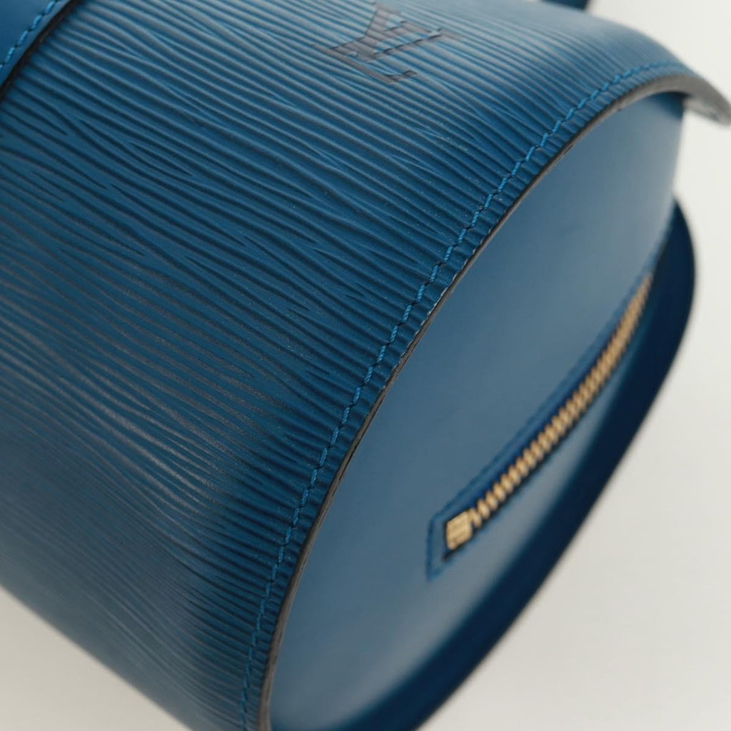 Louis Vuitton Soufflot Handbag Epi Leather Blue Leather Shoulder Bag