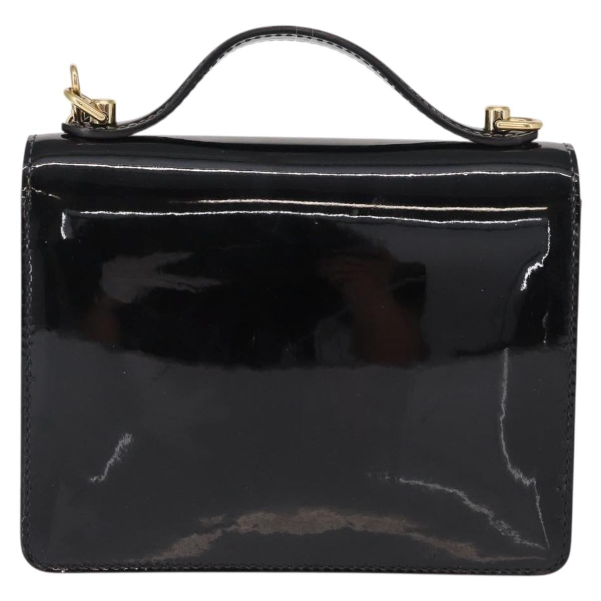 Louis Vuitton Monceau Handbag Vernis Black Patent_Leather Handbag