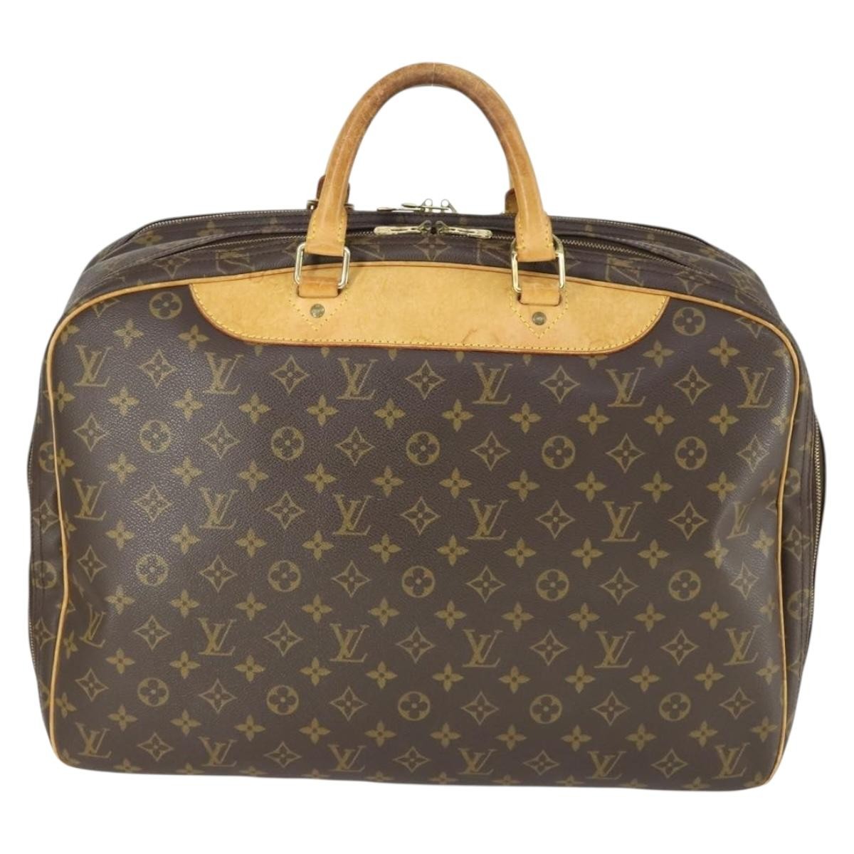 Louis Vuitton Alize Bag Monogram Canvas Brown Canvas Travel Bag
