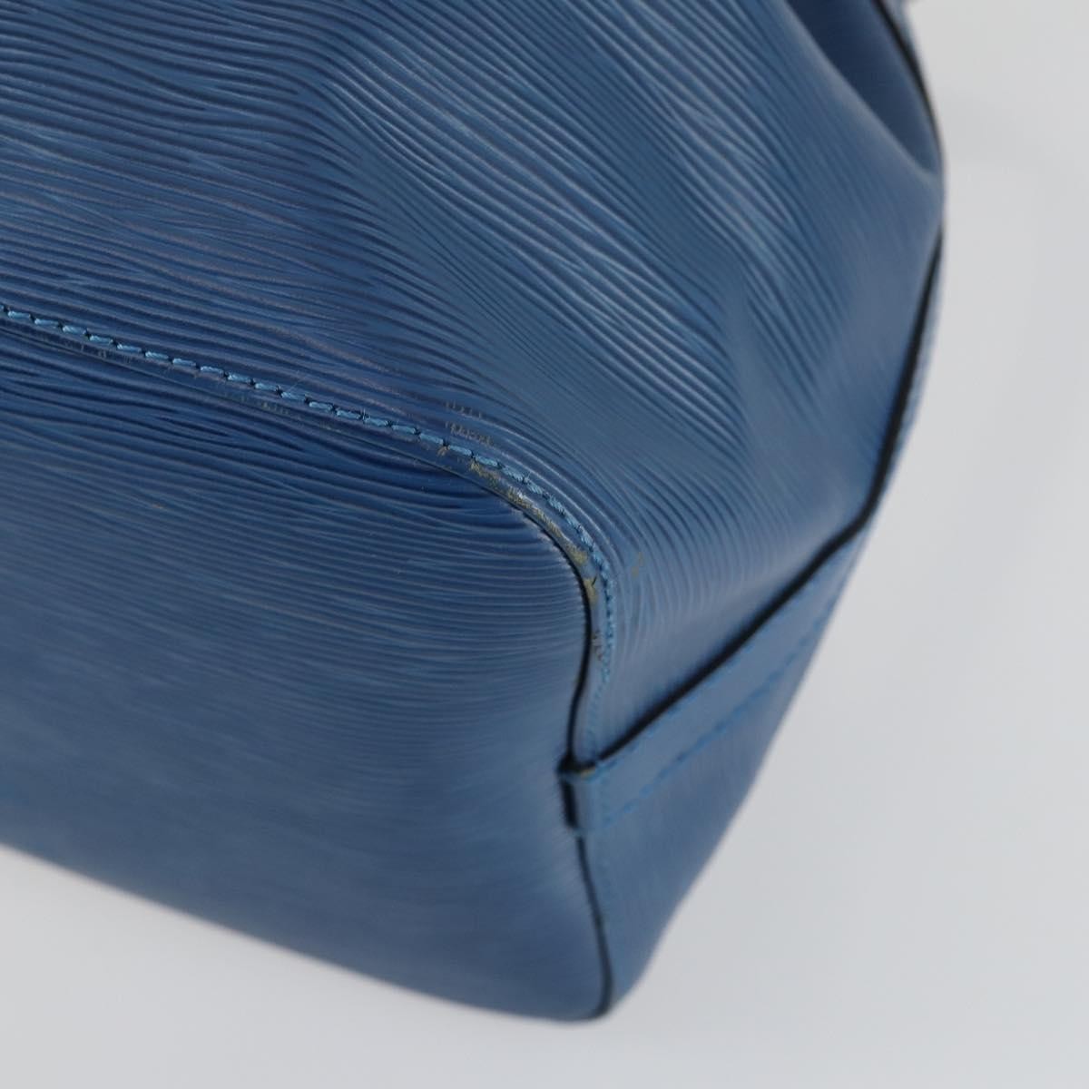 Louis Vuitton Petit Noe Handbag Epi Leather Blue Leather Shoulder Bag