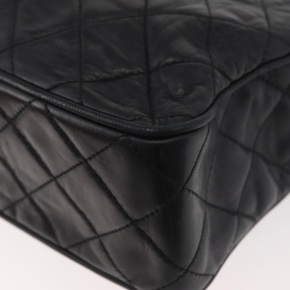 Chanel Vintage Diamond Cc Camera Shoulder Bag Quilted Caviar Black Leather Shoulder Bag Bag