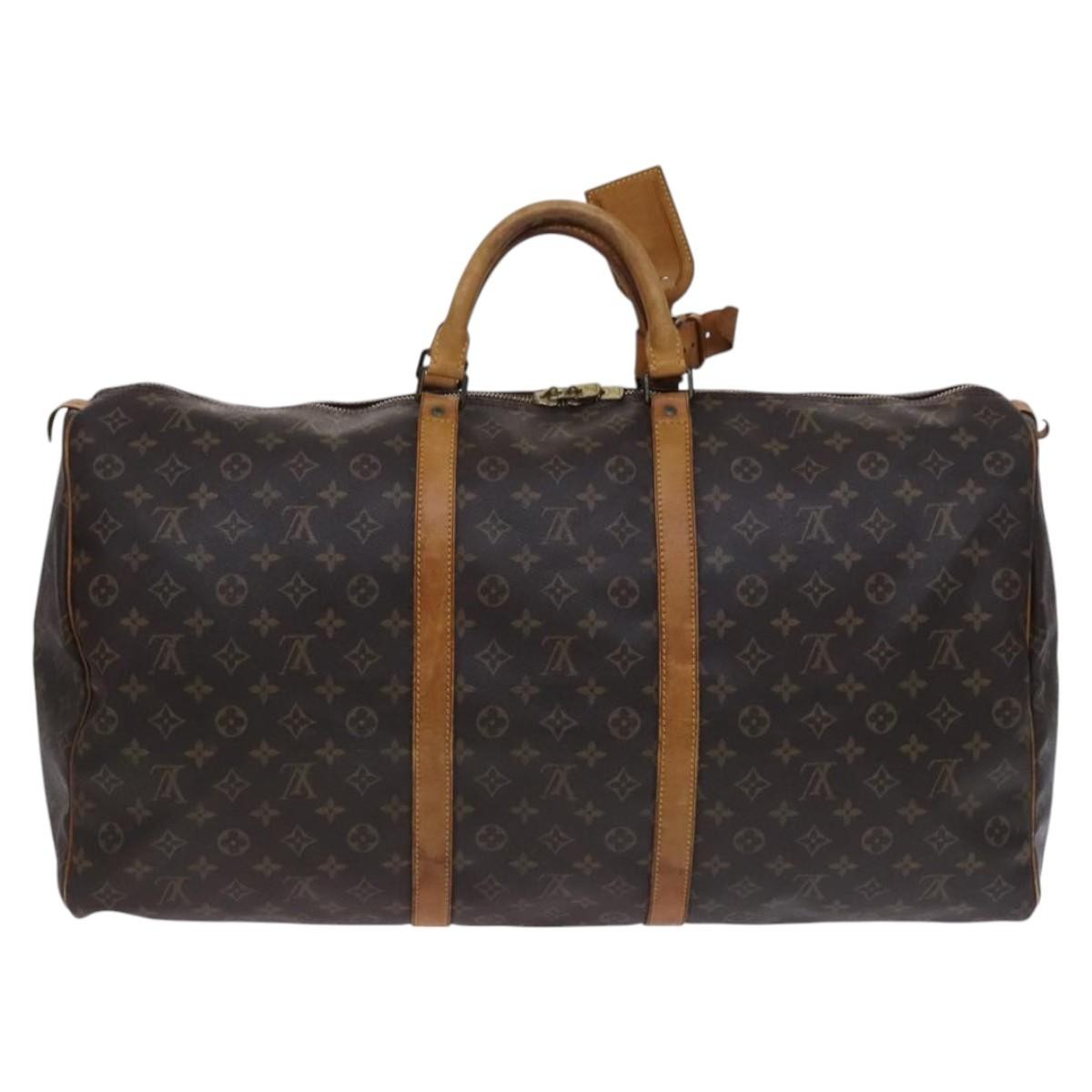 Louis Vuitton Keepall Bag Monogram Canvas Brown Canvas Travel Bag
