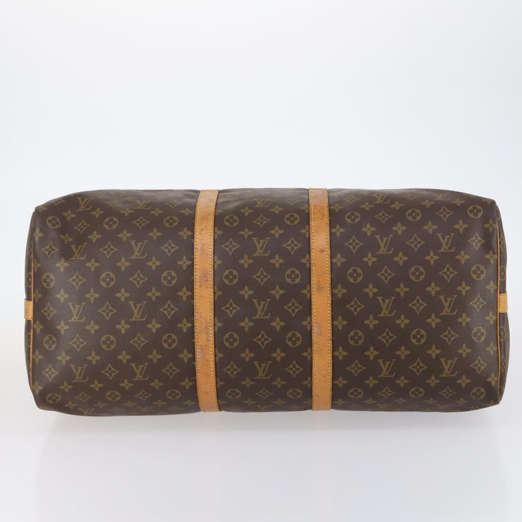 Louis Vuitton Keepall Bandouliere Bag Monogram Canvas Brown Canvas Travel Bag