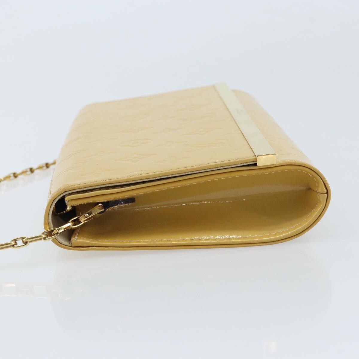 Louis Vuitton Ana Bag Monogram Vernis Yellow Patent_Leather Clutche & Pouche Bag